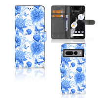 Hoesje voor Google Pixel 7 Pro Flowers Blue