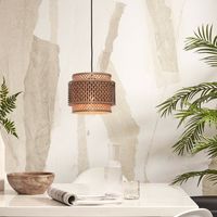 GOOD&MOJO Hanglamp Bhutan Bamboe, 25cm - Naturel - thumbnail