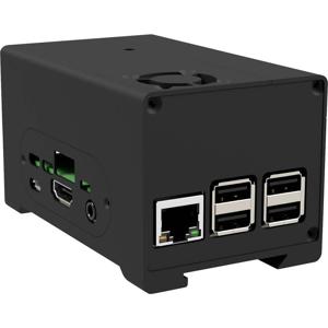 Joy-it RB-STROMPI3-CASE Aluminium behuizing Geschikt voor serie: Raspberry Pi, StromPi 3 Incl. batterijvak, Afneembare GPIO-afdekking, Incl. actieve koeler,