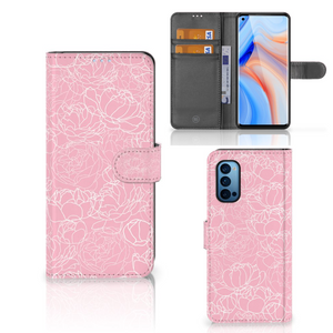 OPPO Reno 4 Pro 5G Hoesje White Flowers