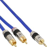 InLine 1 m RCA/3.5 mm Premium 1 M 3.5 mm audiokabel Blauw