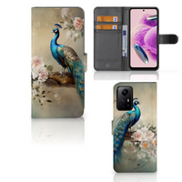 Telefoonhoesje met Pasjes voor Xiaomi Redmi Note 12S Vintage Pauwen