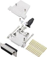 Encitech DTSL09-T-JSRG-DBCS25-K 6355-0069-13 D-SUB Buchsenleisten-Set 180° Polzahl: 25 Crimpen 1 pc(s)