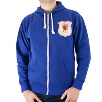 Frankrijk 1924 Retro Rugby Zip Hoodie - Blauw