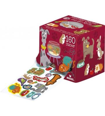 Moses stickerrol huisdieren 160 stuks rood Moses stickerrol huisdieren 160 stuks rood