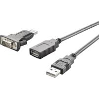 Renkforce USB 2.0, Serieel Adapter [1x USB-A 2.0 stekker - 1x D-sub stekker 9-polig] Vergulde steekcontacten