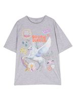 Stella McCartney Kids t-shirt en coton à imprimé graphique - Gris