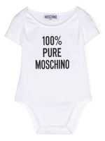 Moschino Kids body en coton à logo imprimé - Blanc