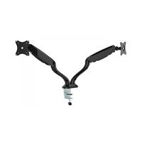 SBOX Standaard voor twee monitoren, 33-68 cm 13-27 inch belasting 6 kg per LCD VESA 75x75 en 100x100 helling 90 draaibaar 180 zwart