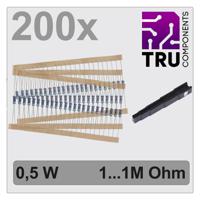 TRU COMPONENTS TC-12888472 T22P081 Metaalfilmweerstand assortiment Axiaal bedraad 0.5 W 1 % 200 stuk(s)