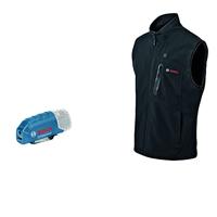 Bosch Professional verwarmbare bodywarmer GHV 12+18V XA (incl. USB-laadadapter GAA 12V-21, zonder accu, in kartonnen doos) - maat M