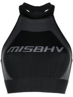 MISBHV haut crop à logo en jacquard - Noir