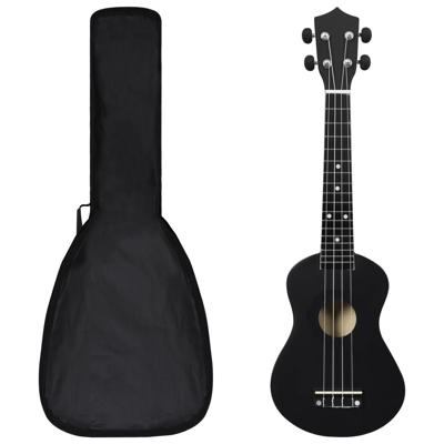 vidaXL Ukuleleset met tas voor kinderen sopraan 23'' zwart