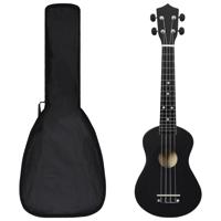 vidaXL Ukuleleset met tas voor kinderen sopraan 23'' zwart