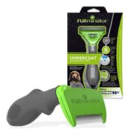 Furminator Deshedding-Tool Hondenborstel voor Kleine Honden met Lang Haar, Groen/Grijs