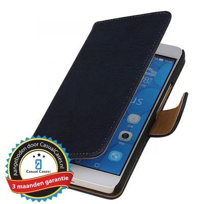 Bookwallet bark blauw hoes Huawei P8