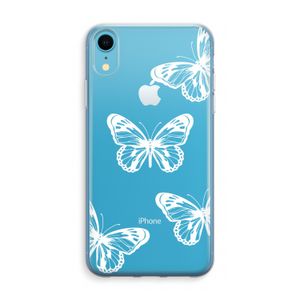 White butterfly: iPhone XR Transparant Hoesje