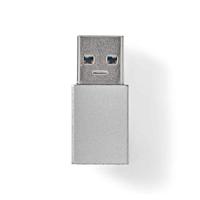 Nedis USB-Adapter | USB 3.2 Gen 1 | USB-A Male | USB Type-C™ Female | Vernikkeld | Recht | Aluminium | Zilver | Cover Window Box Zilver