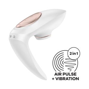 Pro 4 Couples Air Pulse Stimulator + Vibration - White