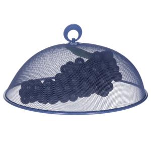 Alpina Vliegenkap/voedselkap - blauw - D30 x H15 cm - buiten eten - anti insecten - metaal   -