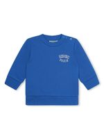 Kenzo Kids sweat en coton à logo imprimé - Bleu