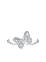 De Beers Jewellers bague deux doigts Portrait of Nature Butterfly en or blanc 18ct - Argent - thumbnail