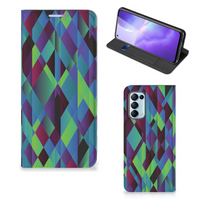 OPPO Find X3 Lite Stand Case Abstract Green Blue