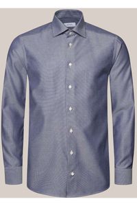 ETON Slim Fit Overhemd Marine, Effen