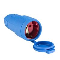 as - Schwabe 62411 Rubberen Koppeling zonder Kabel, IP 44, 230 V/16 A, Blauw