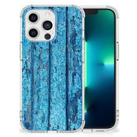 Apple iPhone 13 Pro Stevig Telefoonhoesje Wood Blue