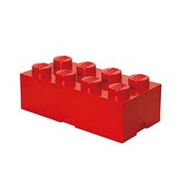 LEGO opbergsteen 8 noppen, stapelbare opbergdoos, 12 l, rood