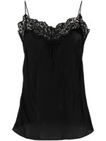 ZIMMERMANN lace-trim ruched tank top - Noir