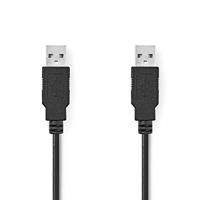 Nedis USB-kabel 2.0 A stekker - A naar stekker 2.0 m, zwart