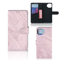Motorola Moto G 5G Plus Bookcase Marble Pink - Origineel Cadeau Vriendin
