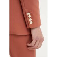 JOSH V blazer Madeleine met ceintuur roodbruin