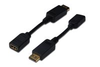 Digitus AK-340408-001-S video kabel adapter 0,15 m DisplayPort HDMI Type A (Standaard) Zwart