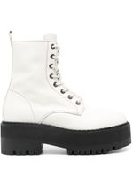 Tommy Jeans bottines zippées en cuir 60 mm - Blanc - thumbnail