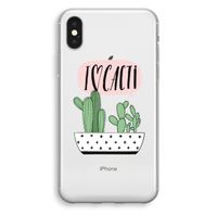 I love cacti: iPhone XS Transparant Hoesje - thumbnail