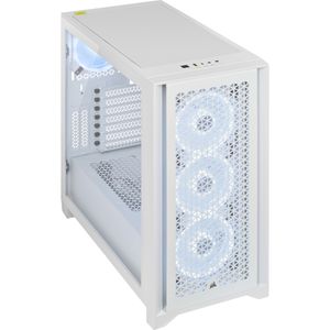 Corsair 4000D RGB AIRFLOW True White tower behuizing USB-A 3.2 (5 Gbit/s), USB-C 3.2 (5 Gbit/s), Window-kit