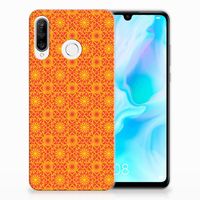 Huawei P30 Lite TPU bumper Batik Oranje - thumbnail