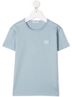 Dolce & Gabbana Kids t-shirt à patch logo - Bleu - thumbnail