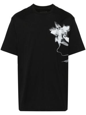 Y-3 T-shirt met print - Zwart