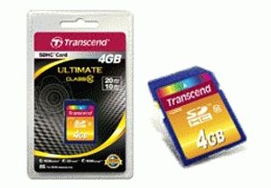 Transcend TS4GSDHC10 flashgeheugen 4 GB SDHC NAND Klasse 10