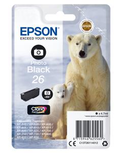 Epson Inktcartridge T2611, 26 Origineel Foto zwart C13T26114012