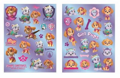 W&O stickervel Paw Patrol junior 30 cm papier paars 2 stuks W&O stickervel Paw Patrol junior 30 cm papier paars 2 stuks