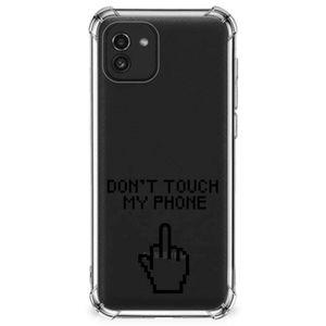 Samsung Galaxy A03 Anti Shock Case Finger Don't Touch My Phone