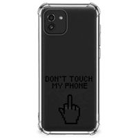 Samsung Galaxy A03 Anti Shock Case Finger Don't Touch My Phone - thumbnail