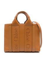 Chloé petit sac cabas Small Woody en cuir - Marron