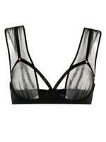 Maison Close soutien-gorge à empiècements en résille - Noir