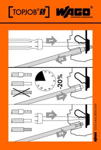 Wago 210-400/2000-001 zelfklevend teken Zwart, Oranje, Wit